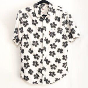 LEVI'S Men's Size Medium Short Sleeve Classic Standard Fit Shirt Floral Print
